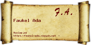 Faukel Ada névjegykártya